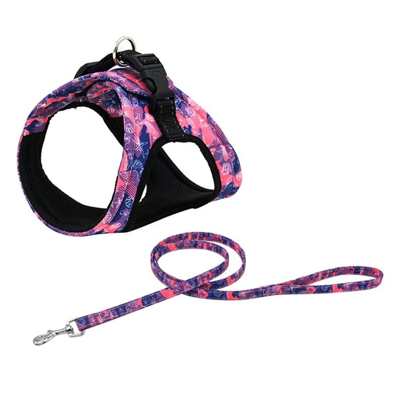 A3 Pet Dog Harness Adjustable Reflective Nylon Vest Harness With Leash Reflective Set Dog Lead Walking Pet harness for Husky Alaska - Цвет: A3