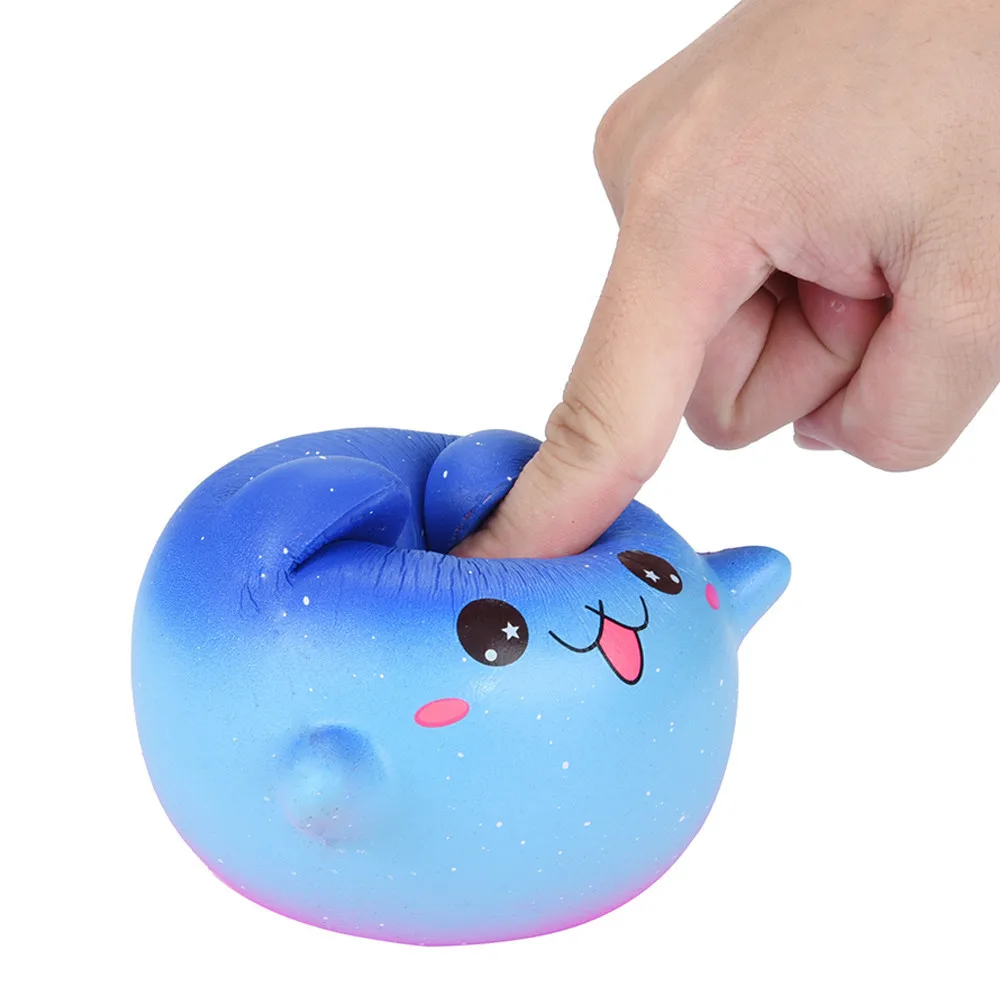 Galaxy Cat Kitty медленно поднимающаяся имитация сжимающая декомпрессионная игрушка девчачье сердце щепотка забавные детские игрушки кукла# B