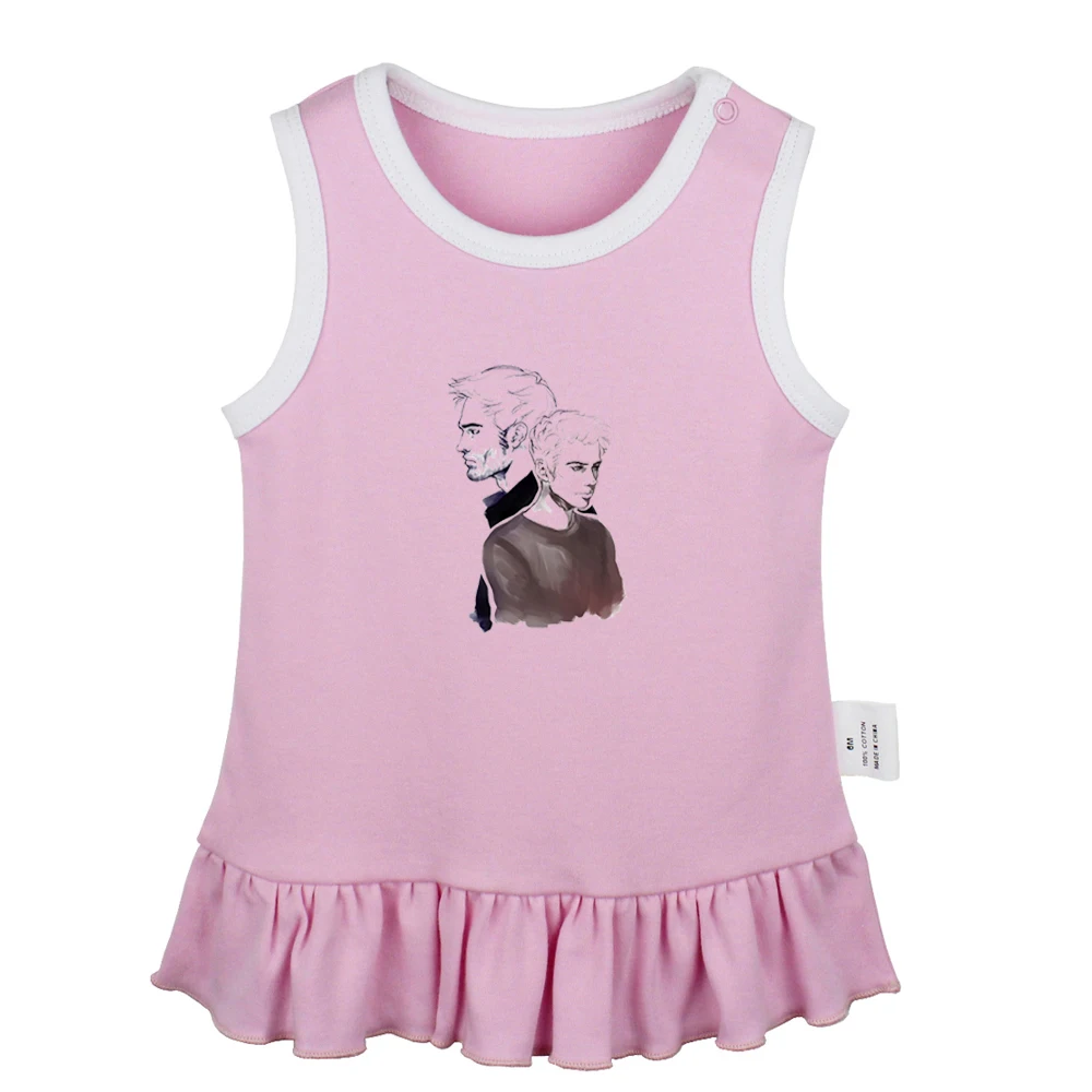 Платья для новорожденных девочек с героями мультфильма «Счастливый милый мальчик», «Diego The Big Bang Theory», платье без рукавов для малышей, хлопковая одежда для новорожденных - Цвет: JcBabyYS1209P