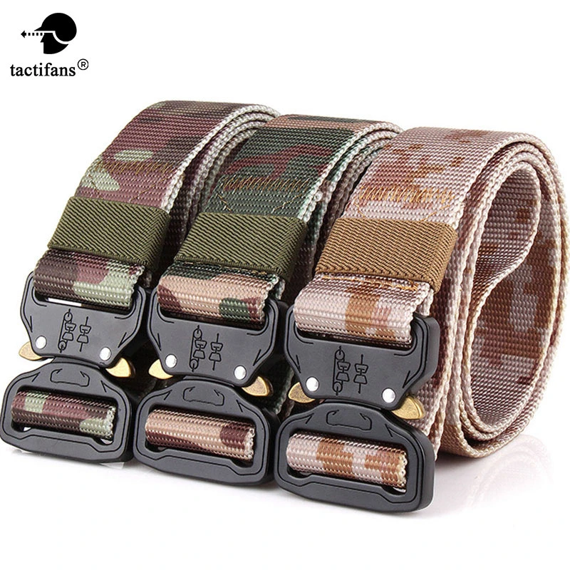 

Tactical Gear Knock Off Army Camo Belt Men's Quickly Unlock Belt Heavy Duty US Soldier Combat 100% Nylon Waistband 1.5" Hunting