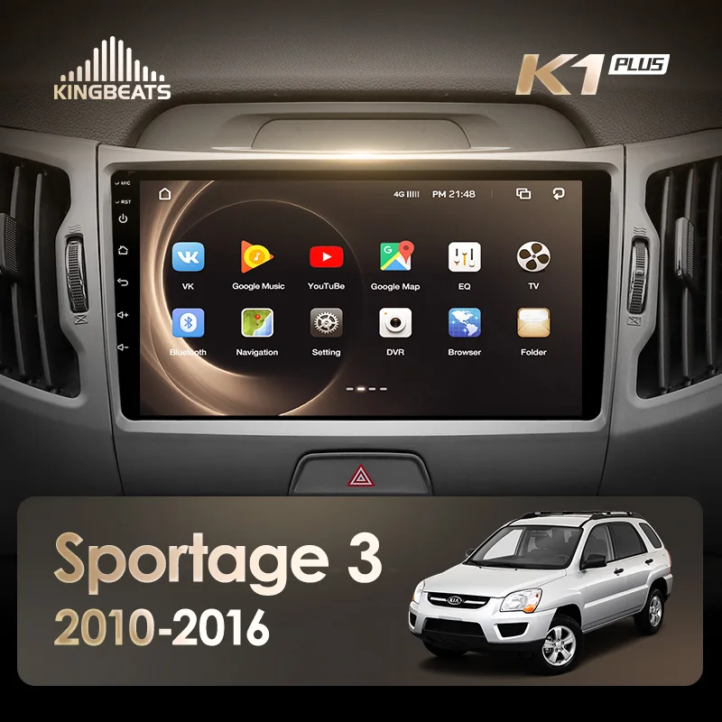 Best KingBeats Android 8.1 Octa-Core head unit 4G in Dash Car Radio Multimedia Video Player Navigation GPS For Kia Sportage 3 SL 2010-2016 no dvd 2 din Double Din Android Car Stereo 2din DDR4 2G RAM 32G ROM / 4+64G 1