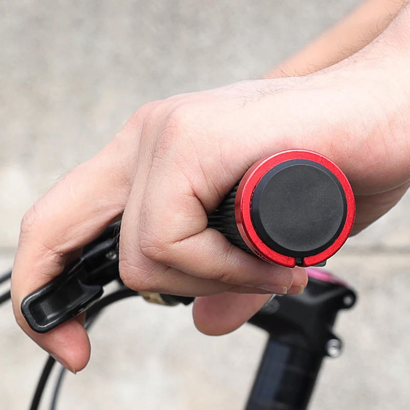1 Pair Road/MTB Cycling Bicycle Handlebar Cover Soft Rubber Anti-slip Bike Handle Accessories Bilateral Locking Non-slip Grip