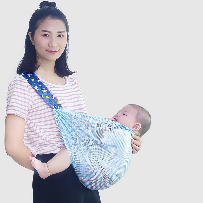 Переноска для младенцев, слинг для новорожденных, двойное использование, чехол для кормления младенцев, сетчатая ткань, переноска для кормления грудью, до 55 фунтов(0-24 м