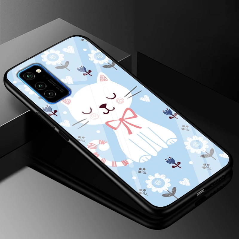 Чехол из поликарбоната для huawei Honor View 30 Pro, пластиковый стеклянный чехол для телефона, черный бампер из ТПУ для huawei Honor View 30 Honor V30 Pro, чехол - Цвет: 31