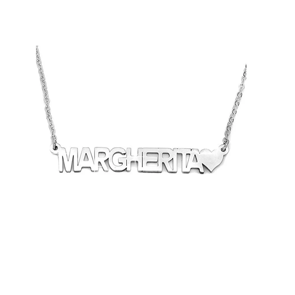 

Personalized Name Necklace Pendant With Tiny Heart Customized Handmade Nameplate Necklace Charm For Women Kids Birthday Gift