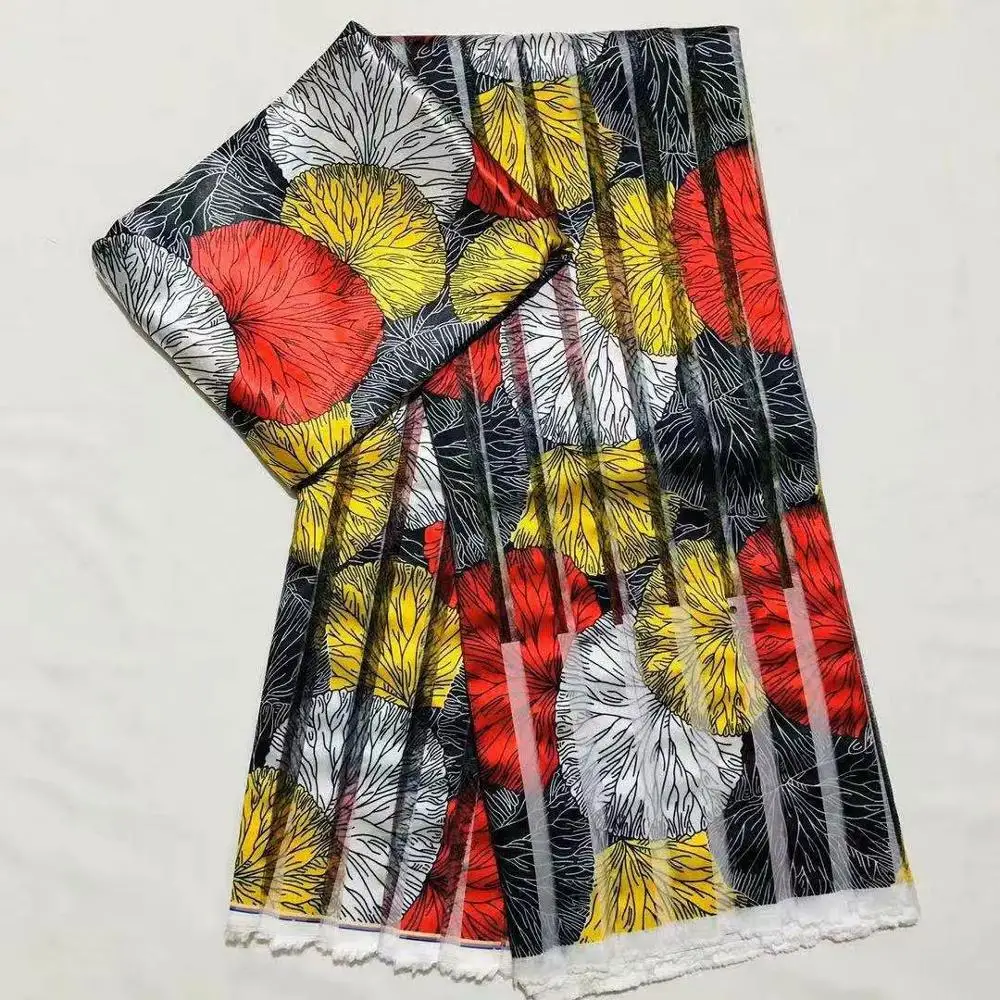 Модальная эластичная атласная шелковая ткань Африканская мягкая восковая ткань с принтом 2 ярда шифон 4 ярда audel modell ИМИТИРОВАННАЯ Анкара ткань 110303