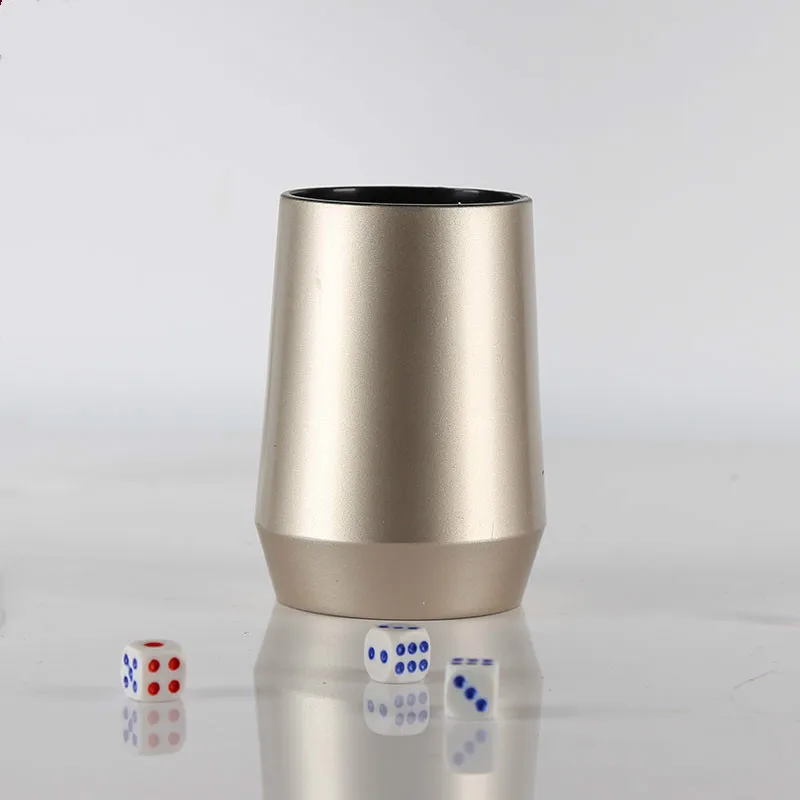 High-end игральная чашка ночной клуб ktv бар прямой пластиковый стаканчик для игральных костей акрил 11 см* 7 см* 7 см - Цвет: Золотой