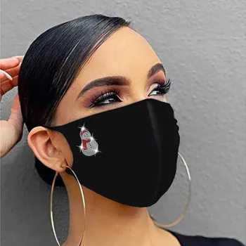 

Bling Sequined Mouth Masks For Women Cotton Face Cover Rhinestone Mouth-muffle Washable Reusable Fashion Mask For Women
