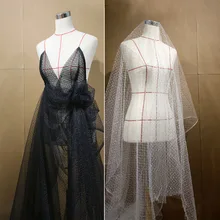 Ажурная фатиновая ткань с кристаллами, французский дизайнер, сетчатая ткань, модная юбка-пачка, цветочная упаковка, изделия ручной работы