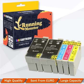 

5PCS 2711 2701 High Capacity compatible ink Cartridge for Epson WorkForce WF-7110 7610 7620 3620 3620 3640 printer 27 27XL