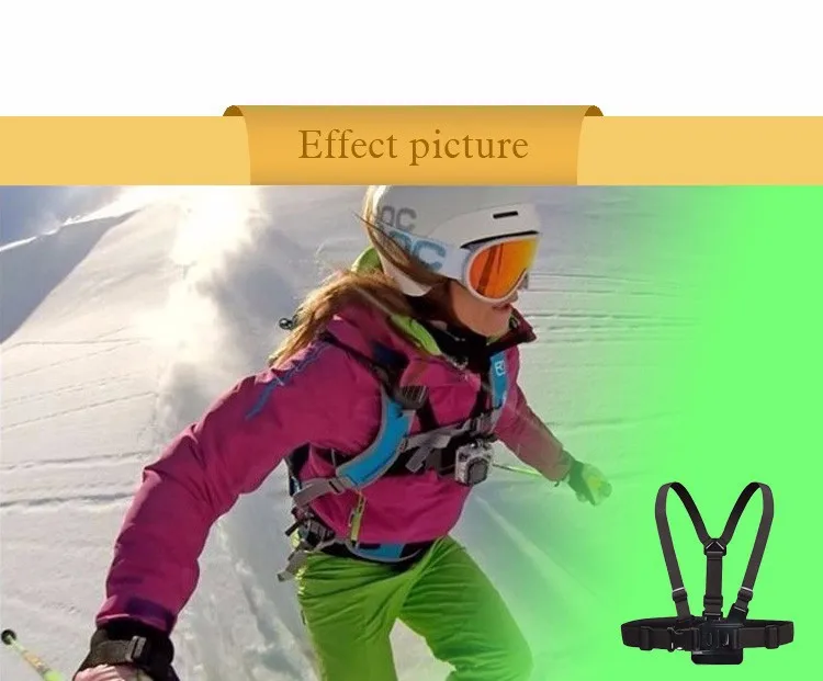 Аксессуары для Go pro Hero Регулируемый эластичный нагрудный ремень+ ремень для крепления на голову для Xiaomi yi 2 4k Gopro Hero 4 3 SJ4000 SJ7000