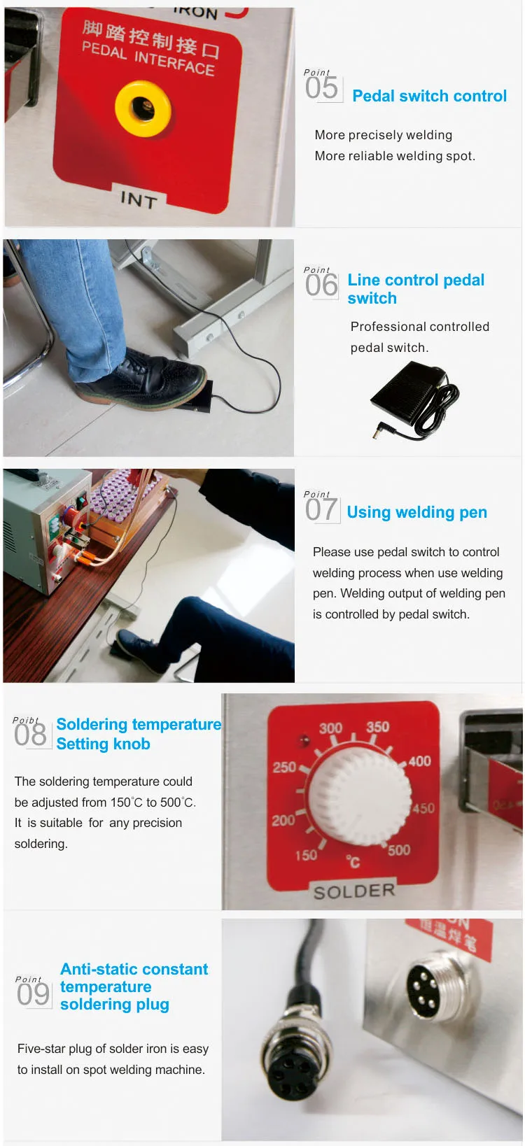 SUNKKO 709A 18650 Battery Spot Welder 2 in 1 LED Pulse Spot Welding Machine Kit with Soldering Iron