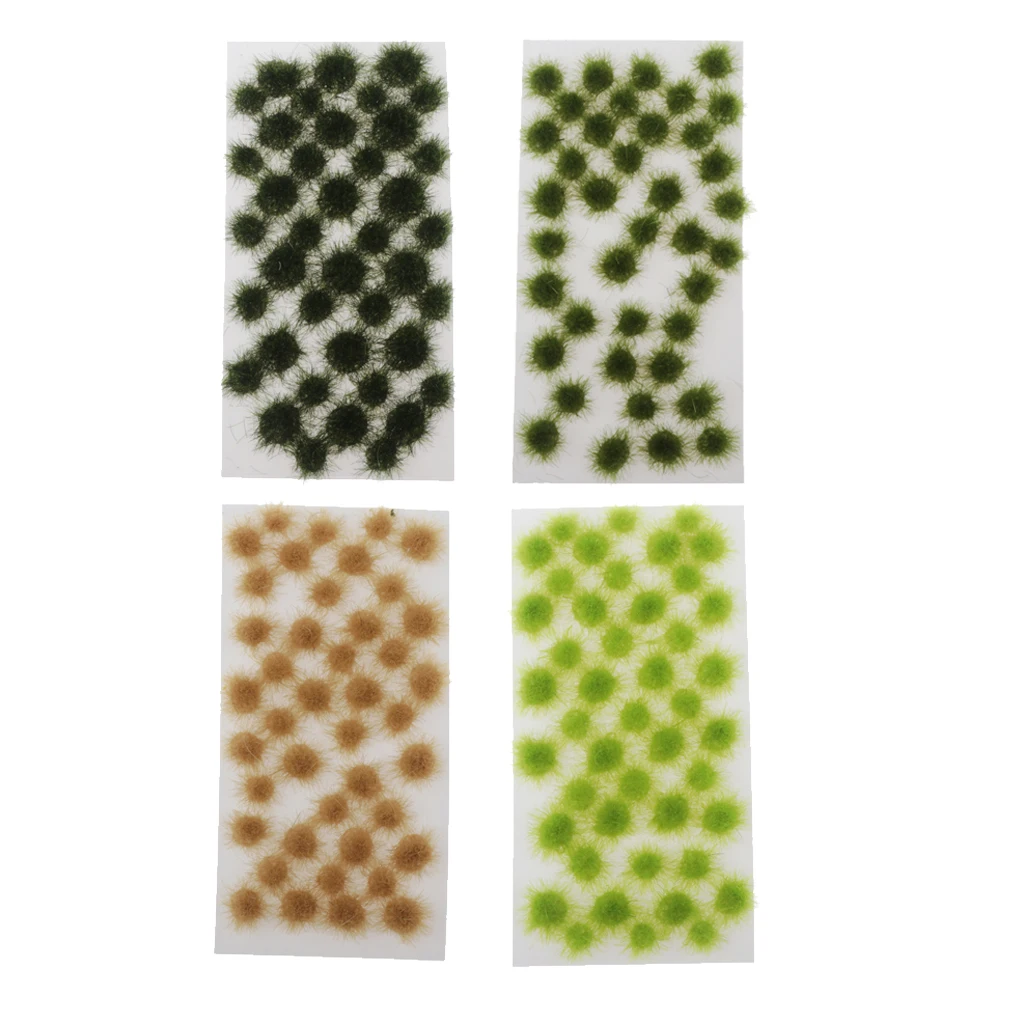 Césped estático de 40x5mm, pequeño paisaje de flores, modelo de ferrocarril, juego de guerra