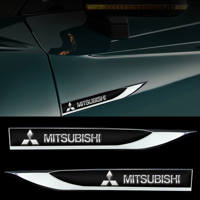 2 шт. металлические автомобильные наклейки для Mitsubishi Asx Lancer Pajero 4 Outlander 3 Xl l200 EX10 X Colt