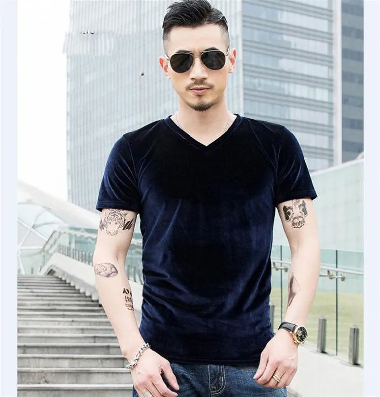 V-neck Velvet Tops Fashion Korean Style 