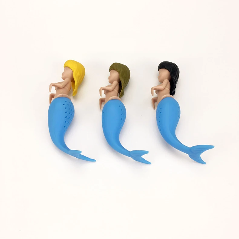 Русалка чай лист заварки свободный Фильтр Травяные специи фильтр силиконовый диффузор легко чистить безвредный чай фильтры листовой диффузор