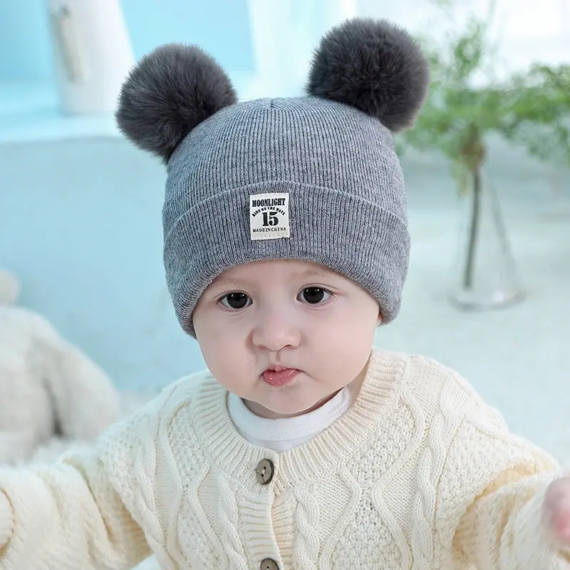 

Knitted Kids Beanie Cap Infant Baby Boy Girl Hat Warm Children Baby Autumn Winter Girls Hat For Kids Toddler Bonnet Enfant Warm