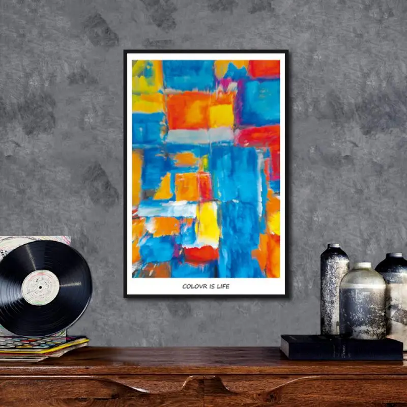 Постер для украшения дома творческий цвет квадратная абстрактная