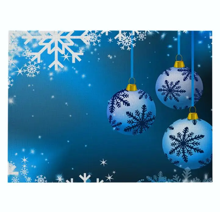 color28 Merry Рождественская елка настольное коврики под посуду на стол Кухня инструмент Салфетки сервировочные каботажное судно Кофе Чай вечерние украшения прямоугольной формы - Цвет: color28