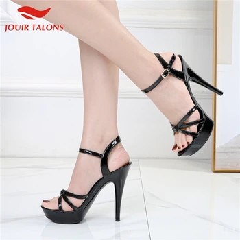

JOUIR TALONS Sexy Big Size 43 Platform Thin High Heels Trend Party Ladies Summer Sandals Woman Shoes Women