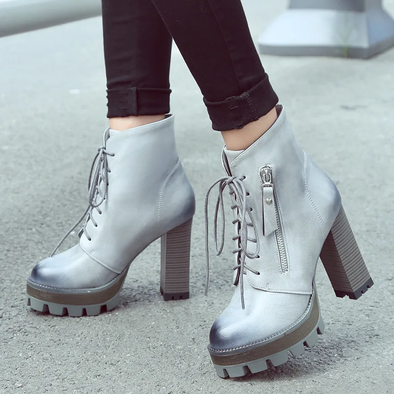 

Boots Short Boots Will Code Woman Color Waterproof Platform Coarse With High With Women's Shoes