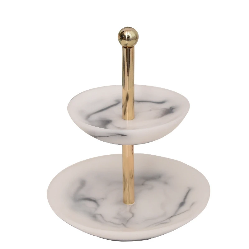 

Nordic Exquisite Gold Jewelry Display with Marble Stand Minimalist Chic Ins Metal Jewelry Rack Design Models Earrings Bracelet D
