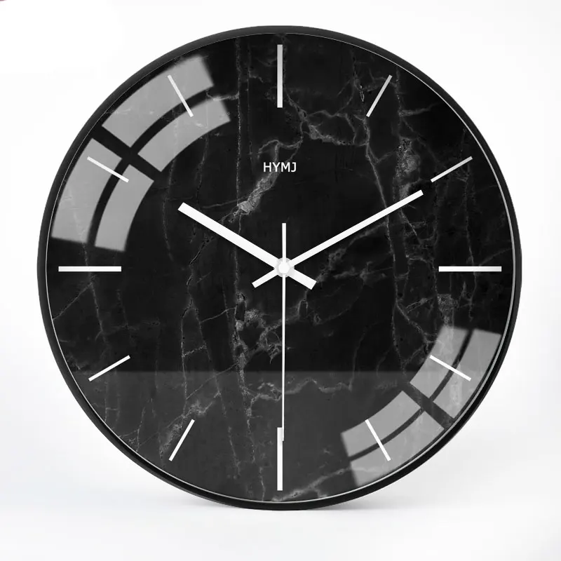 

Black Creative Wall Clock Living Room Simple Metal Wall Watch Silent Large Kitchen Clocks Metal Duvar Saati Home Decoration 2020