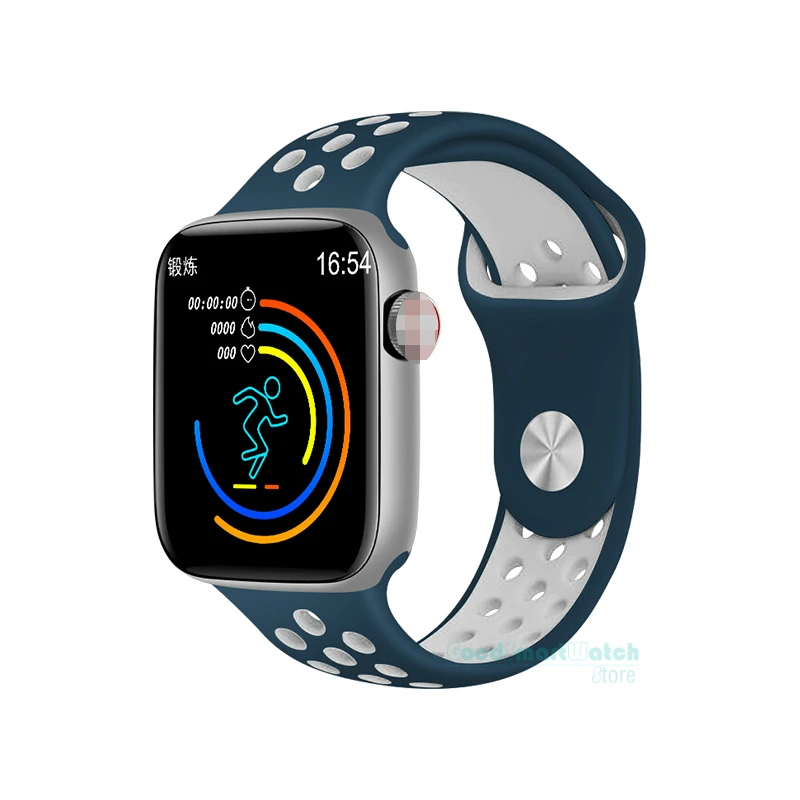 Новое Поступление Смарт-часы C200 44 мм bluetooth фитнес-трекер часы для apple watch iphone smartwatch мужские PK IWO11 12 W34 W58 - Цвет: silica blue silver