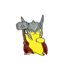 Cross Border Hot Sales Accessories Brooch Cute Pikachu Version Thor Badge Brooch Cartoon Cute Accessories Small Gifts