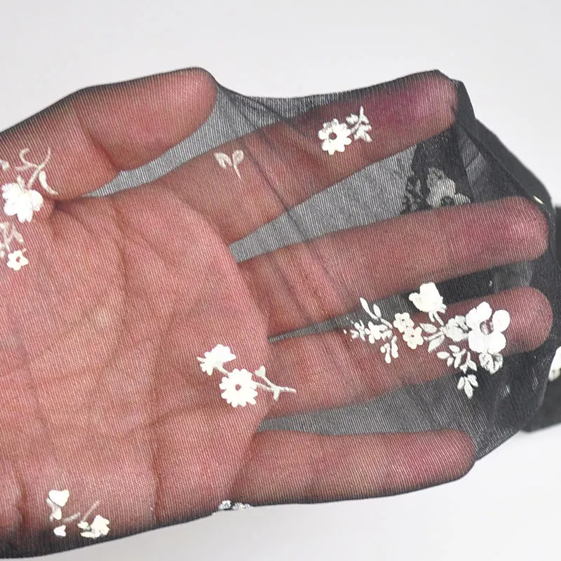 KASURE новые модные сексуальные прозрачные колготки с серебряным цветочным узором