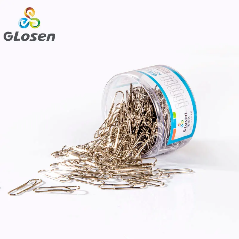 Канцелярские металлические зажимы офисные клипсы бумажные 160 шт/баррель коробка