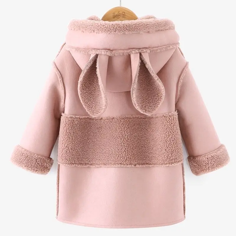 price cut toddlGirls Jackets Kids Coat rabbit Children Winter Outerwear & Coats Casual Baby Girls Clothes Aut