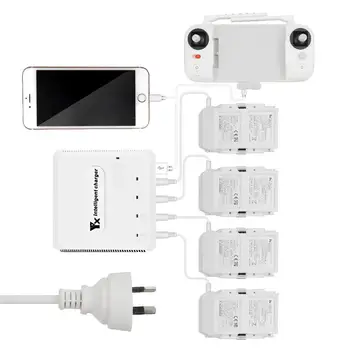 

HobbyLane 6-IN-1 Multi Charger for Drone Battery Charging Hub Intelligent Smart Battery Charger with USB Port for Controller