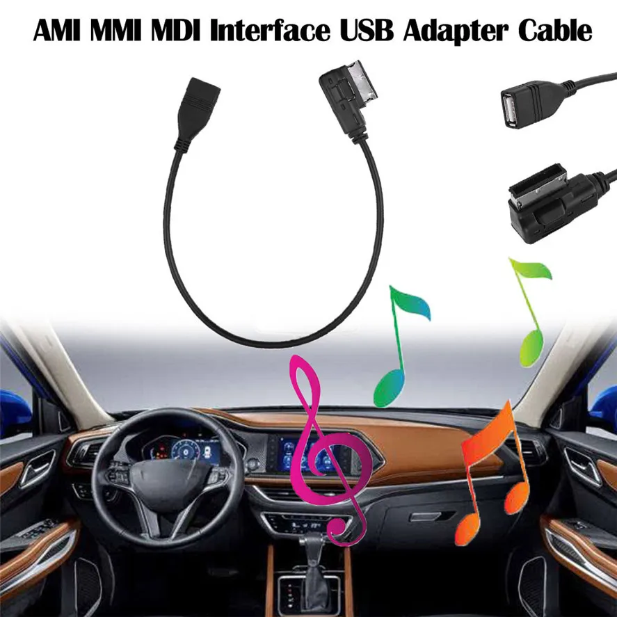 Автомобиль USB кабель 1 шт. музыка ami MMI MDI Интерфейс USB Кабель-адаптер для A3 A4 A8 Q5 Q7 0807#20
