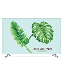 Сделанный на заказ 1"-80" 22 дюймов 75 дюймов экран lcd tv PC чехол декоративный капюшон занавес пальмовый листья кактус Фламинго водонепроницаемый зеленый