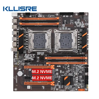 

Kllisre X99 dual CPU motherboard LGA 2011 v3 E-ATX USB3.0 SATA3 with dual Xeon processor with dual M.2 slot