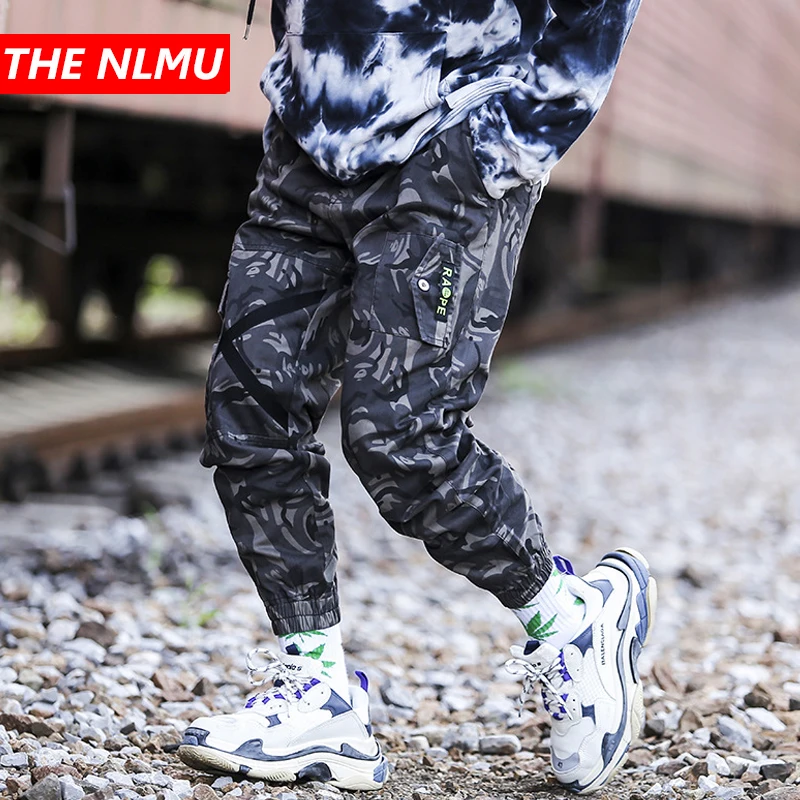 

Hip Hip Cargo Pants Men Camouflage Tactical Joggers Pant 2019 Autumn Casual Streetwear Trousers Elastic Waist Black WG556