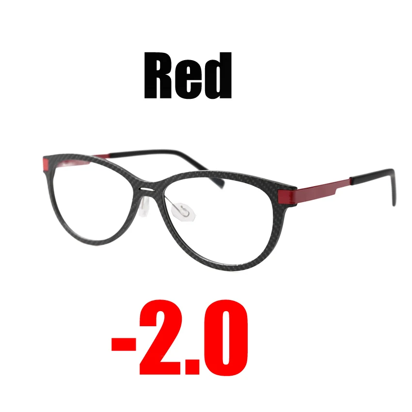 Red -2.0 SOOLALA высококачественный анти-синий светильник для женщин очки для близорукости с подарочной упаковкой-0,5 от 0,75 до 5,0 6,0 оптическая оправа для очков по рецепту - Цвет оправы: Red -2.0
