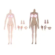 Super Flexible de la escala 1/6 mujer cuerpo desnudo busto grande muñeco de acción figura de mujer juguete w/repuestos accesorio DIY piezas 25,5 cm