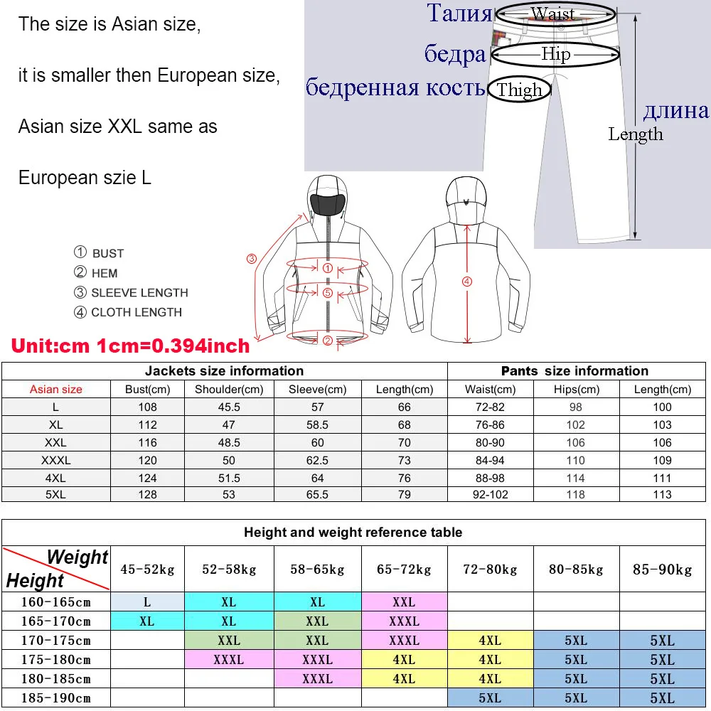 Winter Ski Suit for Men Windproof Waterproof Warmth Ski Jacke and Pants Snow Clothes Winter Skiing And Snowboarding Jackets Men Winter Ski Suit for Men Windproof Waterproof Warmth Ski Jacke and Pants Snow Clothes Winter Skiing And Snowboarding Jackets Men
