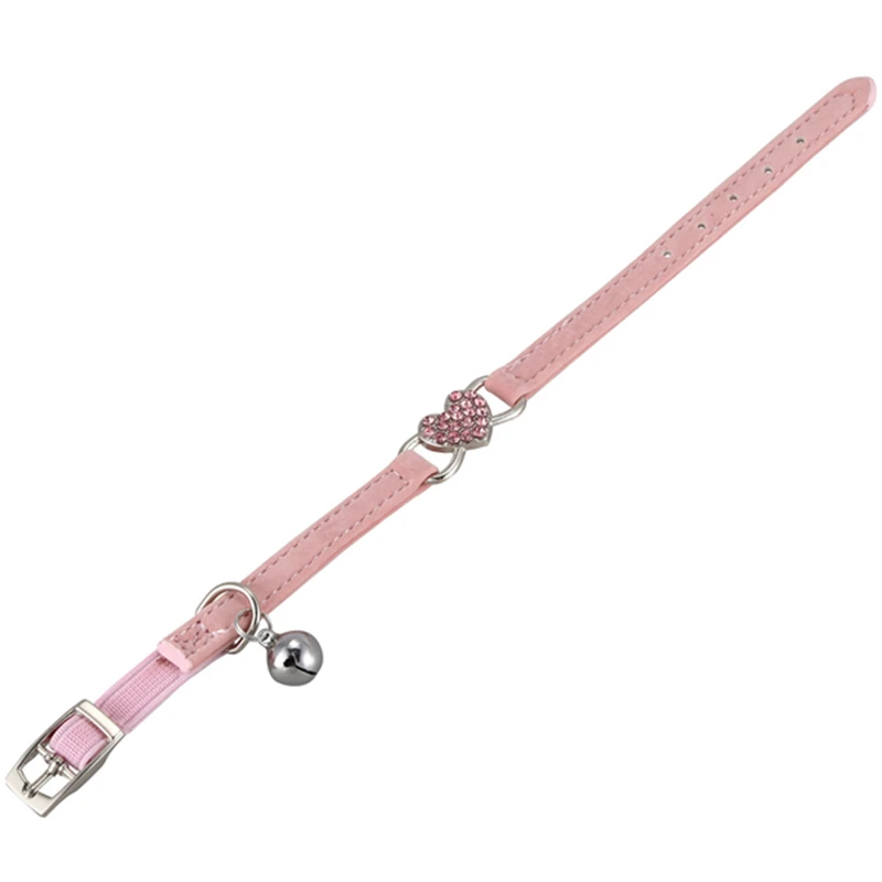 2x Heart Charm and Bell Cat Collar Safety Elastic Adjustable with Soft Velvet Collar Pet Product Small S Pink & Blue 2x Heart Charm and Bell Cat Collar Safety Elastic Adjustable with Soft Velvet Collar Pet Product Small S Pink & Blue
