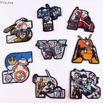

Prajna Stripe Embroidered Patches For Clothes Star Wars Patch Letter Iron On Patches Hippie Stickers Applique On Clothes Badge