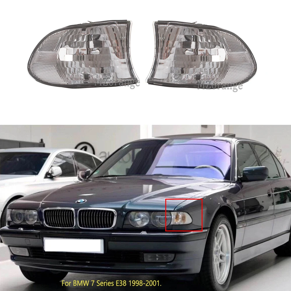 Боковые угловые фары для BMW серий 7 E38 1998 2001 седан прозрачные линзы указатели