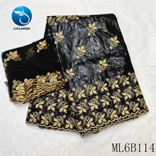LIULANZHI Африканский базин ткани с бисером цена нигерийский черный вышивка Базен riche ткань 5+ 2 ярдов ML6B114