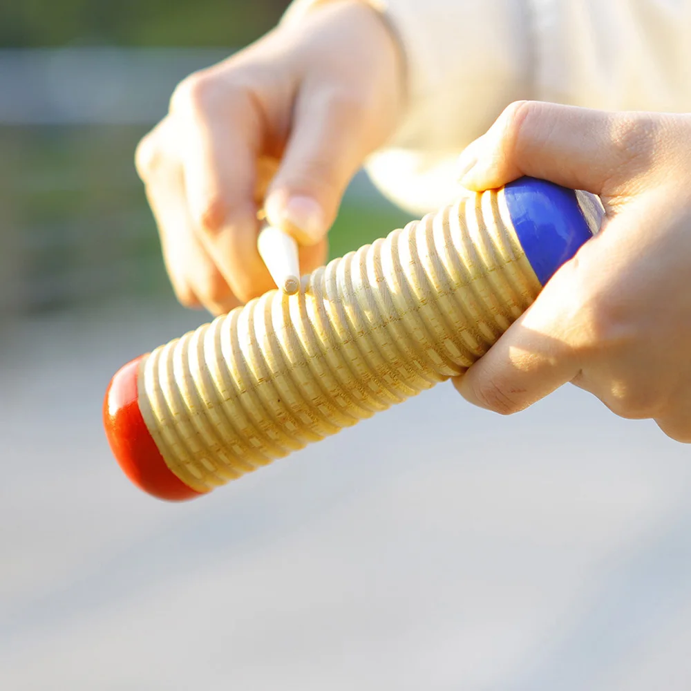 M MBAT Musical Instrument Children's Wooden Percussion Tube Baby Rhythm Guiro Music Toys Orff Child Early Educational Toys Tool