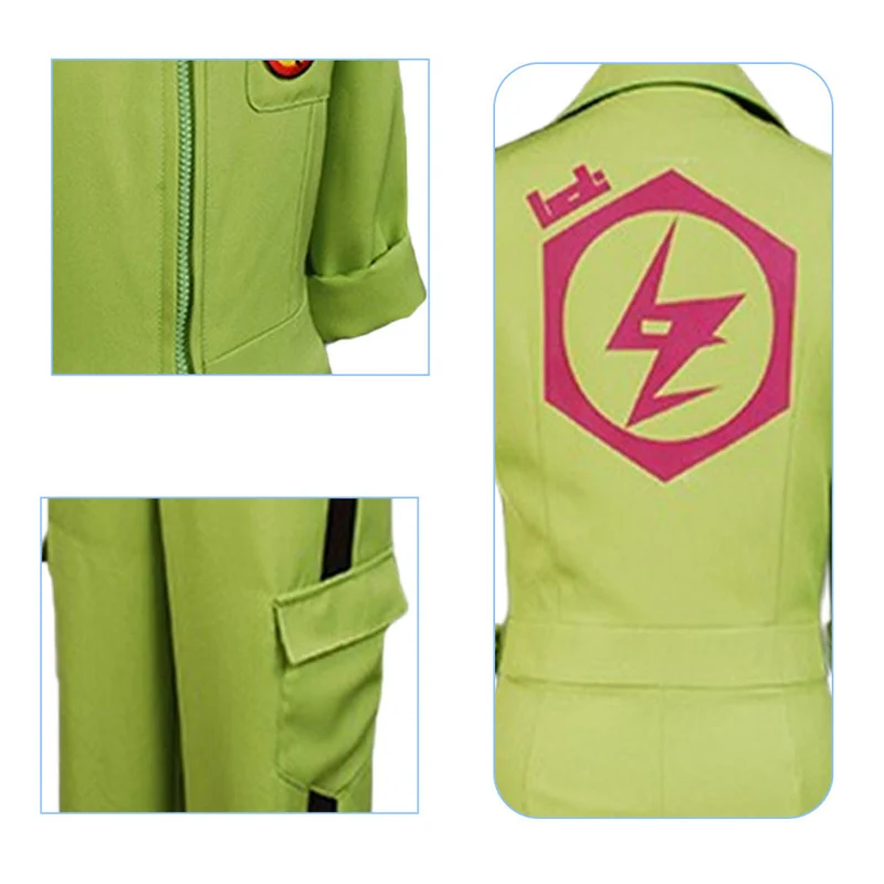 Kazuichi Souda Cosplay Jumpsuit Costume Danganronpa 2 Goodbye Despair Wig Adult Unisex Mechanic Uniform Coverall0 (6)