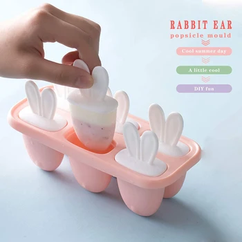 

DIY Ice Cream Lolly Mold 6 Cells Summer Popsicle Maker Plastic Kitchen Tools for Household Ice Cream Making Supply