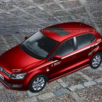 

Waistline Belt Line Racing Motors Sport Sticker And Decal Car-styling For Volkswagen VW POLO Jetta Golf 5 6 7 MK7 Accessories