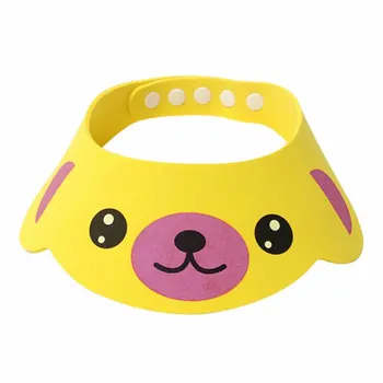

Safe Shampoo Shower Bathing Protect Soft Cap Hat for Baby Children Kids Yellow