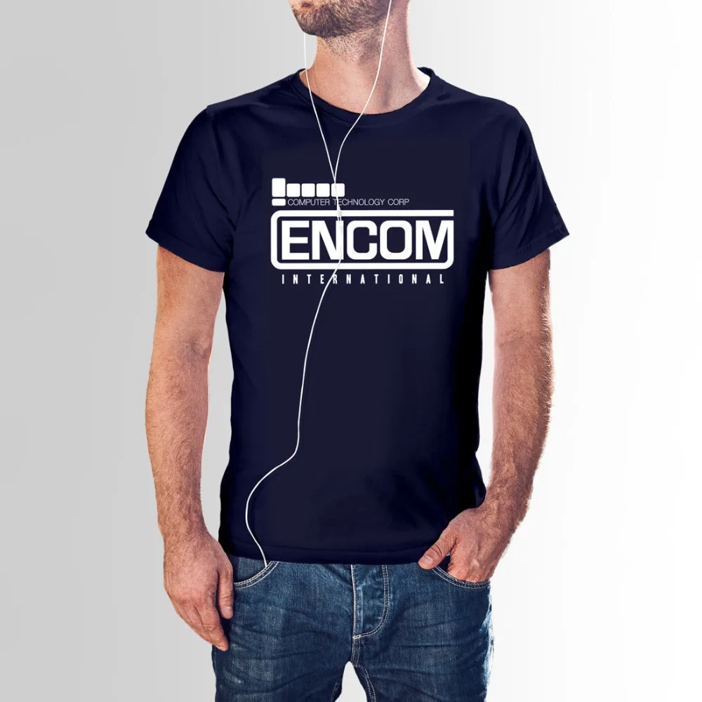 Encom International Inspired By Tron Retro Flynns Arcade Printed T-Shirt Fashion O-Neck Hipster T Shirts 3D Print Tee |